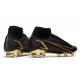 Nike Mercurial Superfly 8 Elite FG Bota Negro Oro