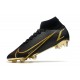 Nike Mercurial Superfly 8 Elite FG Bota Negro Oro