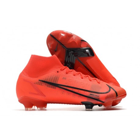 Zapatillas Nike Mercurial Superfly VIII Elite DF FG Rojo Negro