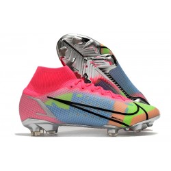 Nike Mercurial Superfly 8 Elite FG Bota Rosa Azul Verde