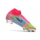 Nike Mercurial Superfly 8 Elite FG Bota Rosa Azul Verde