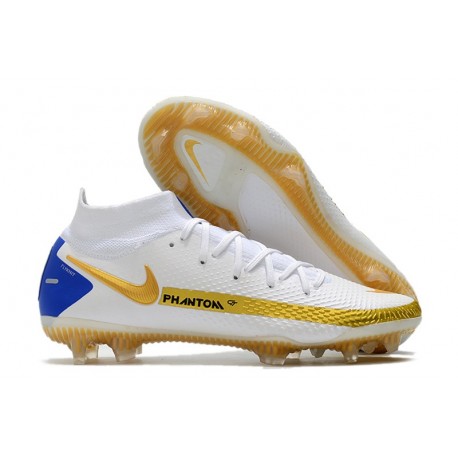 Botas Nike Phantom GT Elite DF FG Blanco Oro Azul