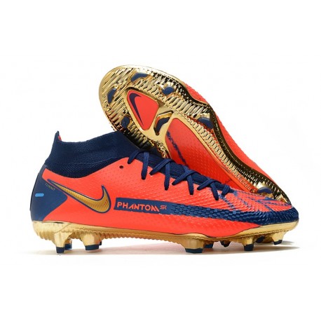 Botas Nike Phantom GT Elite DF FG Naranja Azul Oro