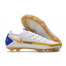 Zapatos Nike Phantom GT Elite FG Blanco Oro Azul