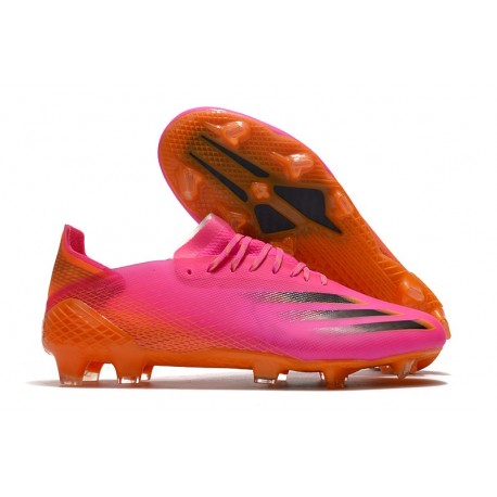 Bota de futbol adidas X Ghosted.1 FG Rosa Negro Naranja