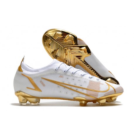 Zapatillas Nike Mercurial Vapor 14 Elite FG Blanco Oro