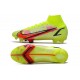 Zapatillas Nike Mercurial Superfly VIII Elite DF FG Volt Carmesí Negro