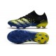 Botas fútbol Predator Freak.1 Low FG Azul Negro Blanco Amarillo Solar