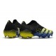 Botas fútbol Predator Freak.1 Low FG Azul Negro Blanco Amarillo Solar