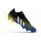 Botas fútbol Predator Freak.1 Low FG Azul Negro Blanco Amarillo Solar