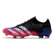 Botas de fútbol Predator Freak.1 Low FG Negro Blanco Rosa