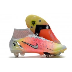 Nike Mercurial Superfly VIII Elite SG-PRO AC Blanco Negro Metálico Plateado