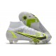 Nike Mercurial Superfly VIII Elite SG-PRO AC Blanco Negro Metálico Plateado