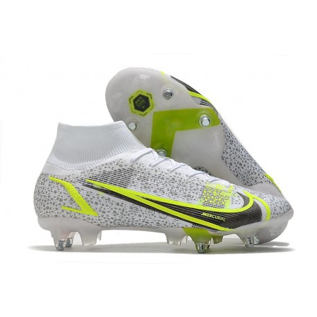 Nike Mercurial Superfly VIII Elite SG-PRO AC Blanco Negro Metálico Plateado