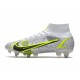 Nike Mercurial Superfly VIII Elite SG-PRO AC Blanco Negro Metálico Plateado