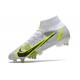 Nike Mercurial Superfly VIII Elite SG-PRO AC Blanco Negro Metálico Plateado