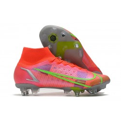 Nike Mercurial Superfly VIII Elite SG-PRO AC Carmesi Plateado Metalizado