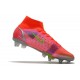 Nike Mercurial Superfly VIII Elite SG-PRO AC Carmesi Plateado Metalizado