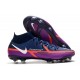 Nike Zapatillas Phantom GT2 Elite DF FG Azul Marino Blanco Morado