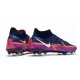 Nike Zapatillas Phantom GT2 Elite DF FG Azul Marino Blanco Morado