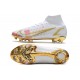 Zapatillas Nike Mercurial Superfly VIII Elite DF FG Blanco Rosa Oro