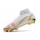 Zapatillas Nike Mercurial Superfly VIII Elite DF FG Blanco Rosa Oro