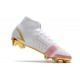 Zapatillas Nike Mercurial Superfly VIII Elite DF FG Blanco Rosa Oro