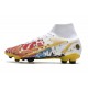 Nike Mercurial Superfly VIII Elite DF FG Ronaldo Blanco Rojo Azul Oro