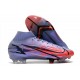 Zapatillas Nike Mercurial Superfly VIII Elite DF FG Mbappe Lila Claro Plateado Metalizado