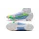 Zapatillas Nike Mercurial Superfly VIII Elite DF FG Blanco Azul