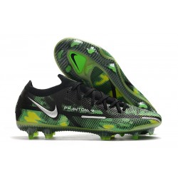 Nike Phantom GT II Elite FG Negro Metallic Platino Verde