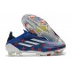 Zapatos de Fútbol adidas X Speedflow+ FG Azul Blanco Vivid Red