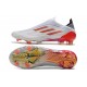 Zapatos de Fútbol adidas X Speedflow+ FG Blanco Hierro Metálico Rojo Solar