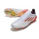 Zapatos de Fútbol adidas X Speedflow+ FG Blanco Hierro Metálico Rojo Solar