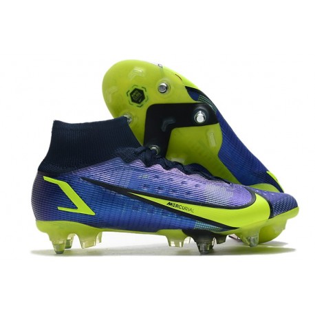 Nike Mercurial Superfly VIII Elite SG-PRO AC Zafiro Volt Azul Vacío