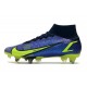 Nike Mercurial Superfly VIII Elite SG-PRO AC Zafiro Volt Azul Vacío