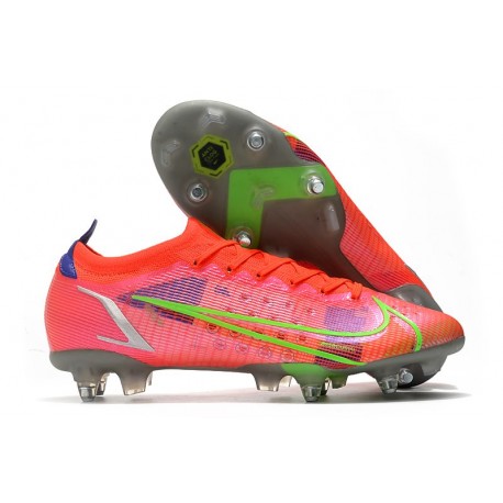 Nike Mercurial Vapor 14 Elite SG-Pro AC Carmesi Plateado Metalizado