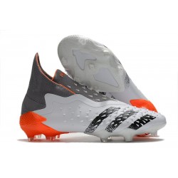 Zapatos adidas Predator Freak+ FG Blanco Hierro Metálico Rojo Solar