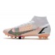 Nike Mercurial Superfly 8 Elite AG Bota Blanco Negro Carmesí