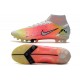 Nike Mercurial Superfly 8 Elite AG Bota Blanco Negro Metálico Plateado