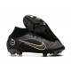 Nike Mercurial Superfly 8 Elite FG Negro Dorado Metalizado Plateado Metalizado