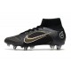 Nike Mercurial Superfly VIII Elite SG-PRO AC Negro Dorado Metalizado Plateado Metalizado