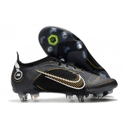 Nike Mercurial Vapor 14 Elite SG-Pro AC Negro Dorado Metalizado Plateado Metalizado