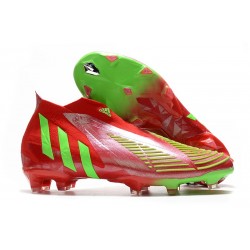 Botas de Fútbol Adidas Predator Edge+ FG Rojo Verde