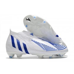 Botas de Fútbol Adidas Predator Edge+ FG Blanco Hi Res Azul