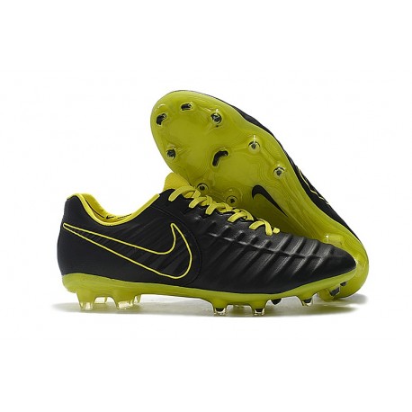 Botas Nike Tiempo Legend VII Elite FG - Negro Amarillo