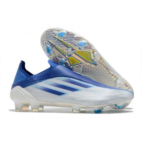 Zapatos de Fútbol adidas X Speedflow+ FG Blanco Legacy Indigo Sky Rush