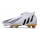 Botas de Fútbol Adidas Predator Edge+ FG Blanco Negro Oro