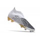 Botas de Fútbol Adidas Predator Edge+ FG Blanco Negro Oro