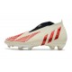 Botas Fútbol Adidas Predator Edge+ FG Off Blanco Rojo Dorado Metálico